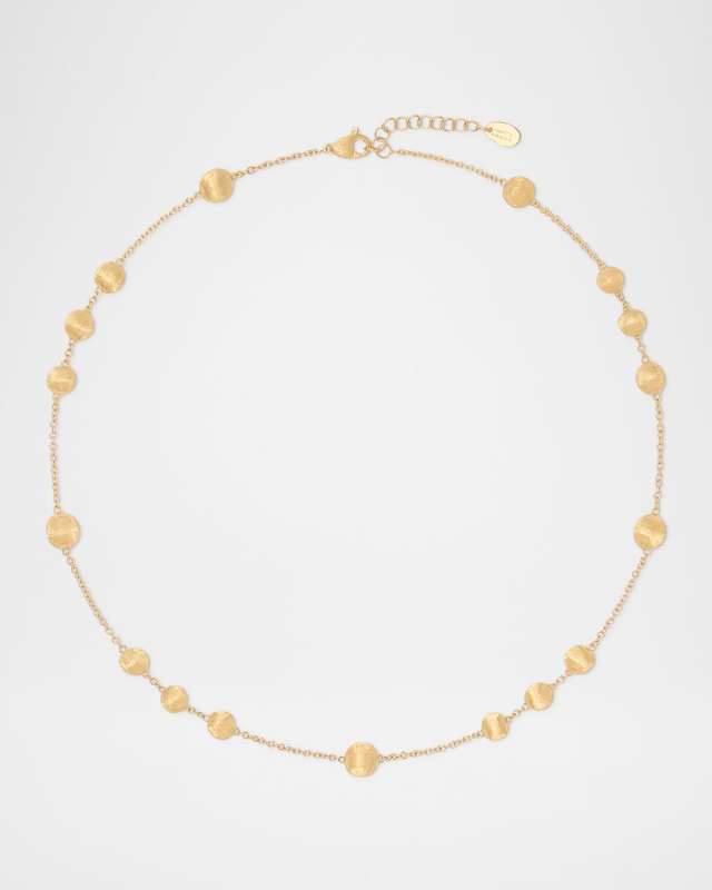 18K Yellow Gold Bead Necklace